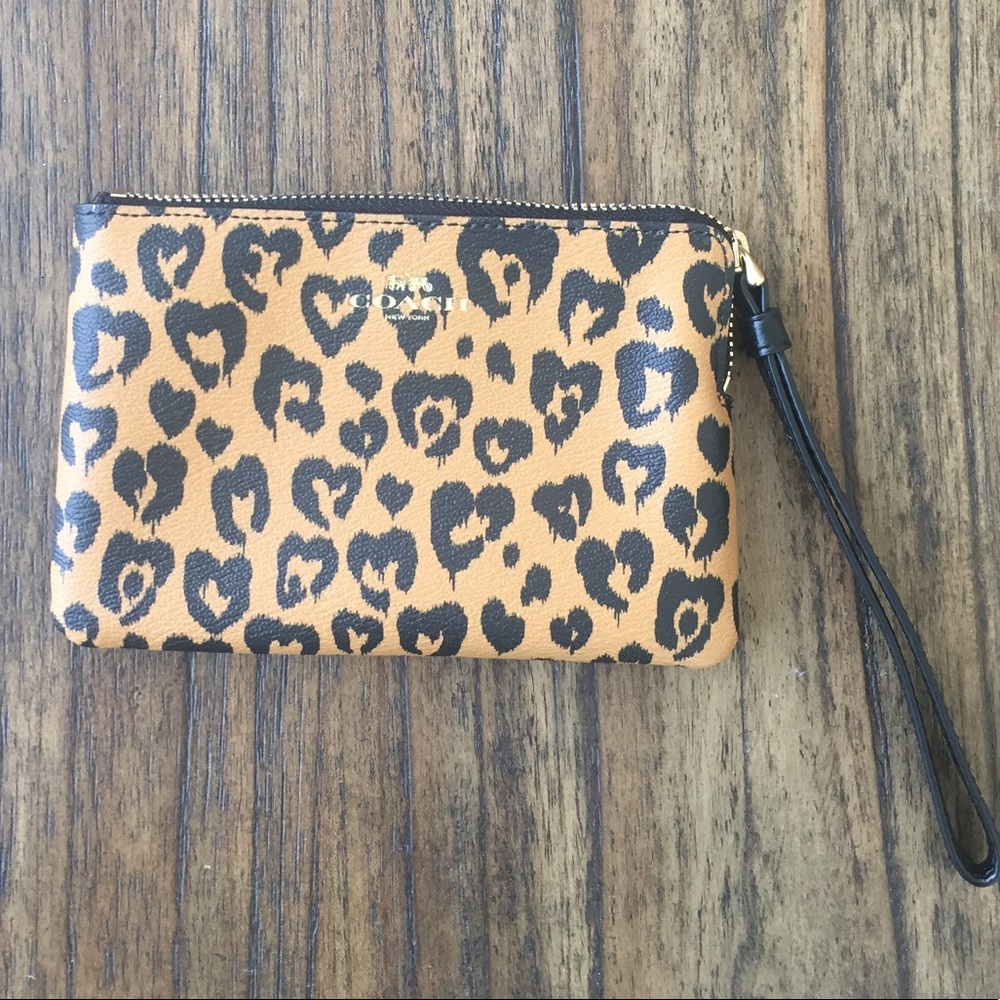 Leopard Coach Wristlet Purse
